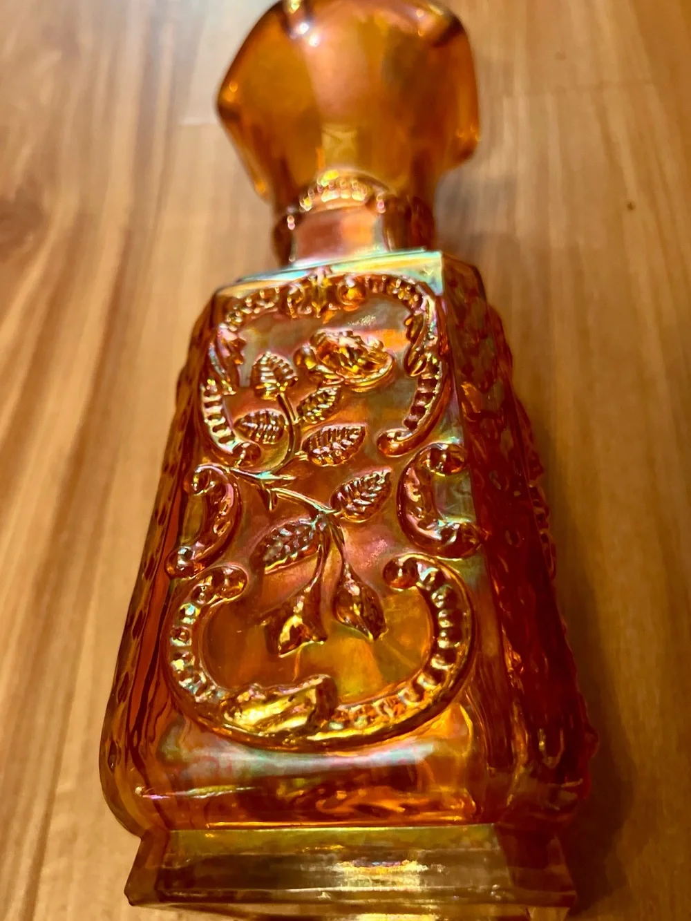 Imperial Glass Carnival Glass Lot of 5 8” Hobster Jar/ Devil Vase/ Pedestal Vase
